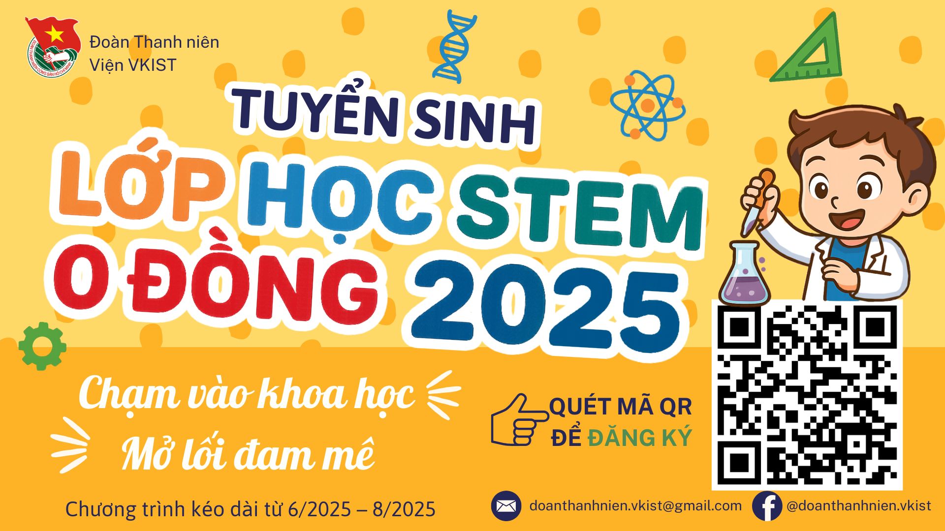 Thông báo tuyển sinh Lớp học STEM 0 đồng năm 2025