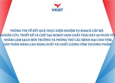 Thông tin về kết quả thực hiện nhiệm vụ KH&CN cấp Bộ