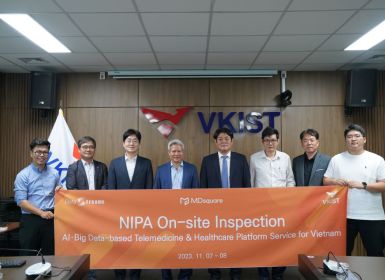 Cơ quan Xúc tiến Công nghiệp CNTT Quốc gia (NIPA) kiểm tra dự án hợp tác xây dựng nền tảng Bigdata cung cấp dịch vụ y tế từ xa tại Việt Nam