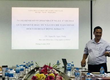 Khóa đào tạo lần thứ nhất cho nhân viên Viện VKIST về bồi dưỡng kiến thức, kỹ năng quản lý nhà nước