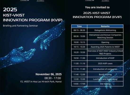 Chương trình Hội thảo quốc tế về hợp tác nghiên cứu (R&D) và kết nối doanh nghiệp Việt Nam - Hàn Quốc