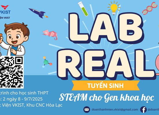 Chi đoàn Thanh niên VKIST triển khai chương trình trải nghiệm khoa học trực tiếp dành cho học sinh THPT tại Hà Nội "LAB REAL – STEAM cho Gen khoa học"