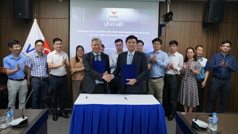 Lễ ký kết thỏa thuận hợp tác thúc đẩy hoạt động nghiên cứu và phát triển giữa VKIST và HTD