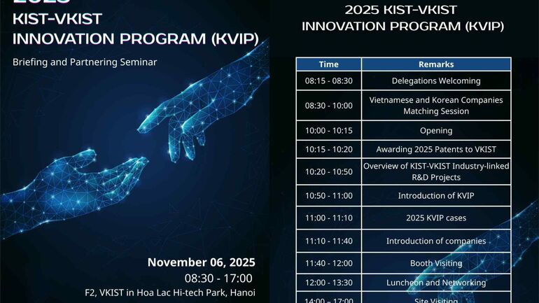 Chương trình Hội thảo quốc tế về hợp tác nghiên cứu (R&D) và kết nối doanh nghiệp Việt Nam - Hàn Quốc