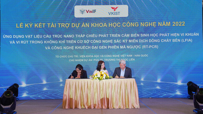 VinIF and VKIST signed a sponsorship agreement for a Science and Technology Project in 2022