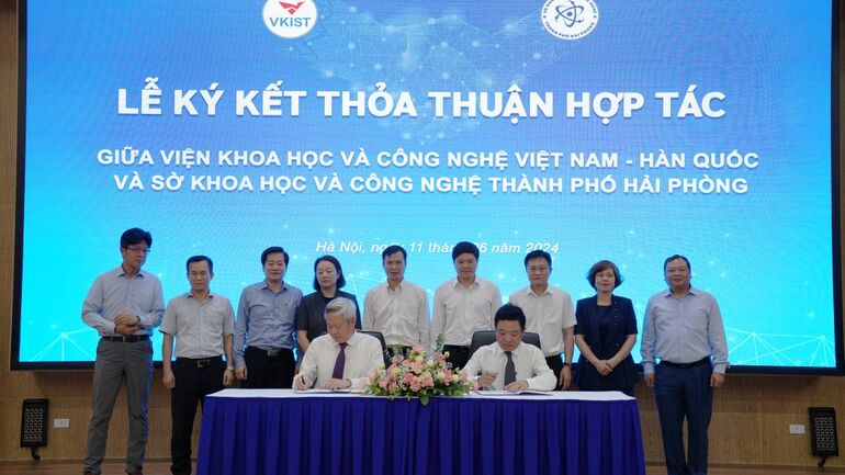 Lễ ký kết thỏa thuận hợp tác giữa Viện VKIST và Sở Khoa học và Công nghệ thành phố Hải Phòng