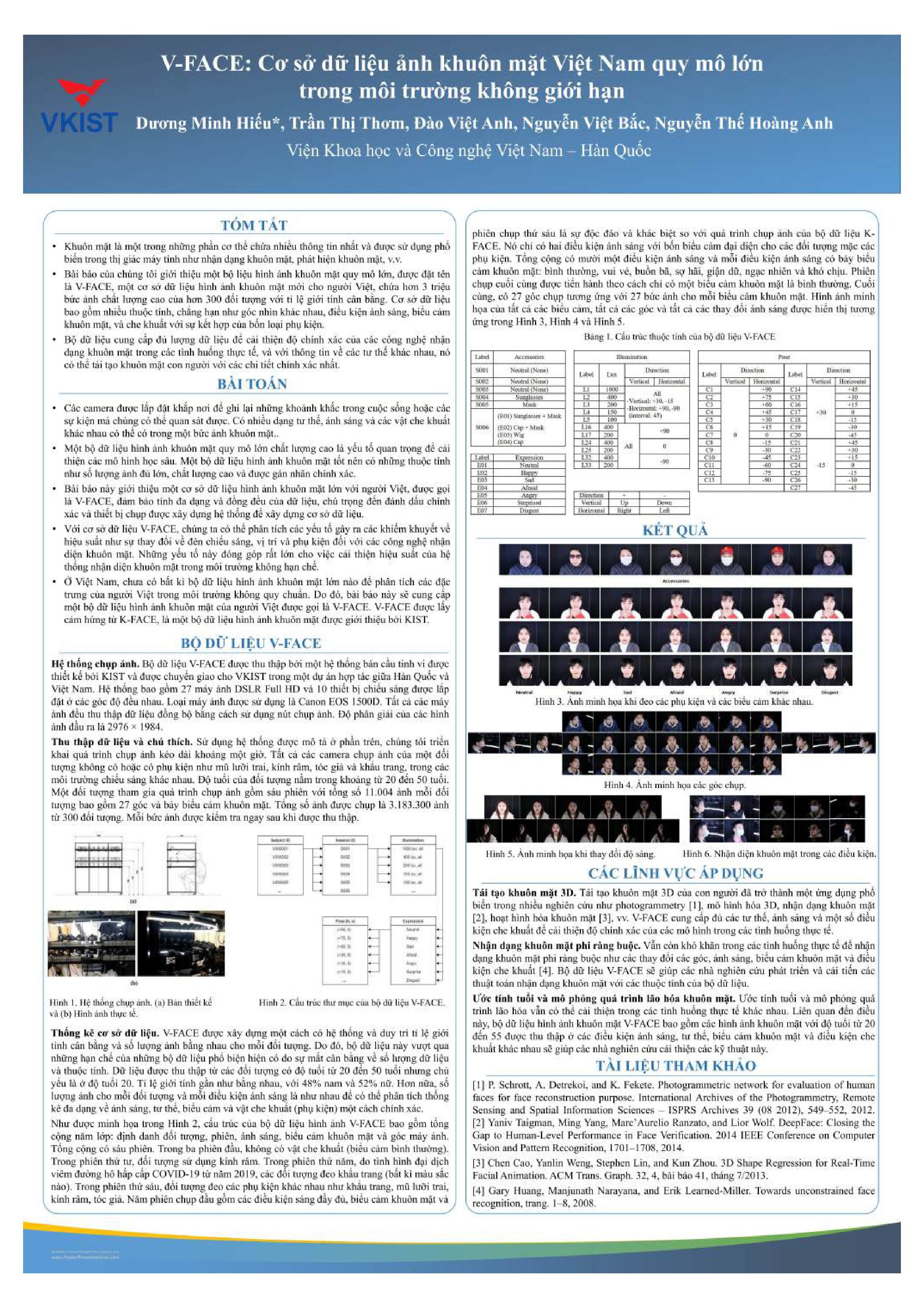 V-FACE: Cơ sở dữ liệu ảnh khuôn mặt Việt Nam quy mô lớn trong môi trường không giới hạn